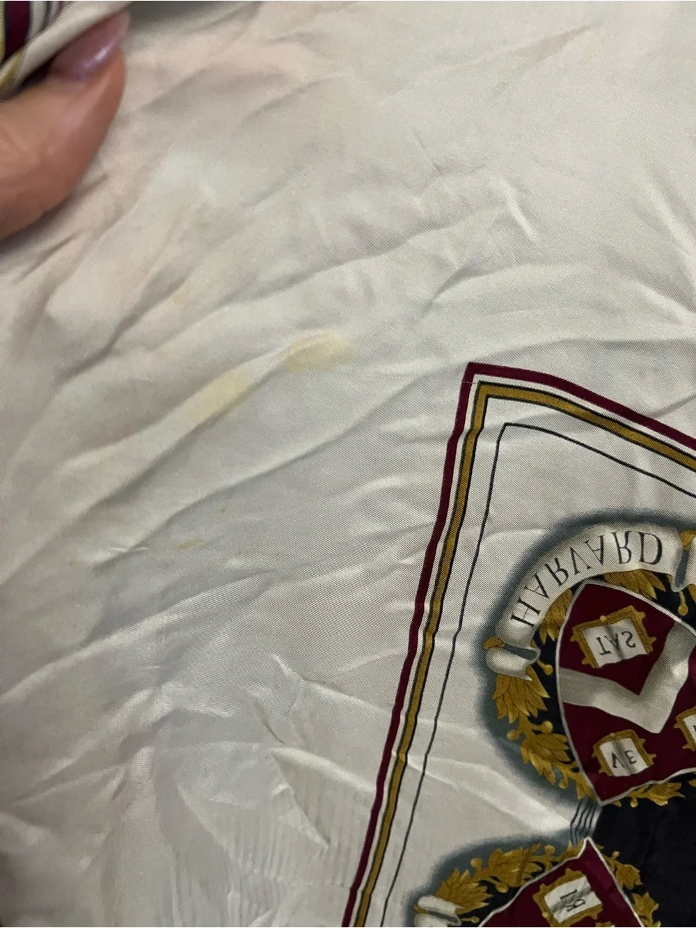 Vintage 100% Silk HARVARD scarf